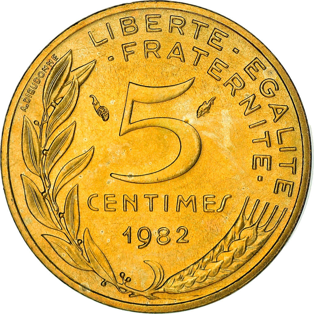 Monnaie, France, Marianne, 5 Centimes, 1982, Paris, SUP+, Aluminum-Bronze