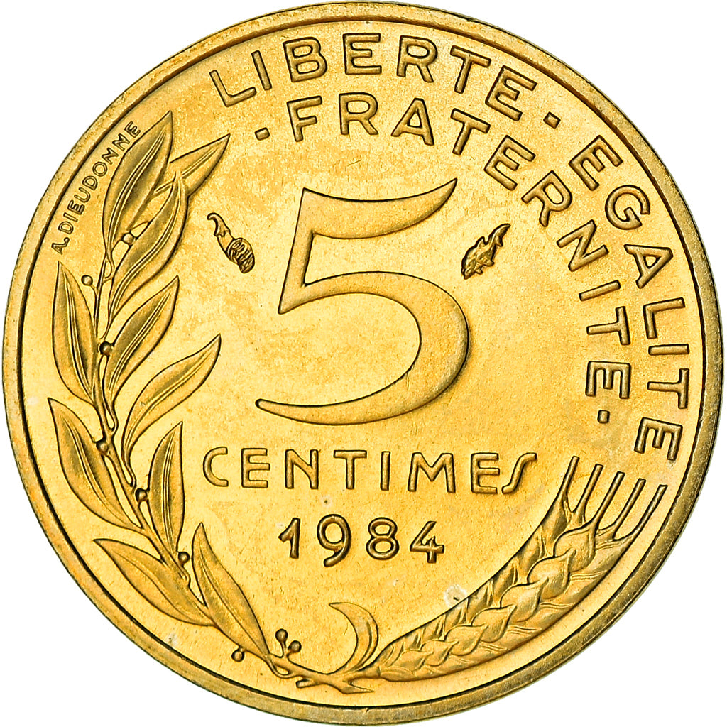 Monnaie, France, Marianne, 5 Centimes, 1984, Paris, SUP+, Aluminum-Bronze