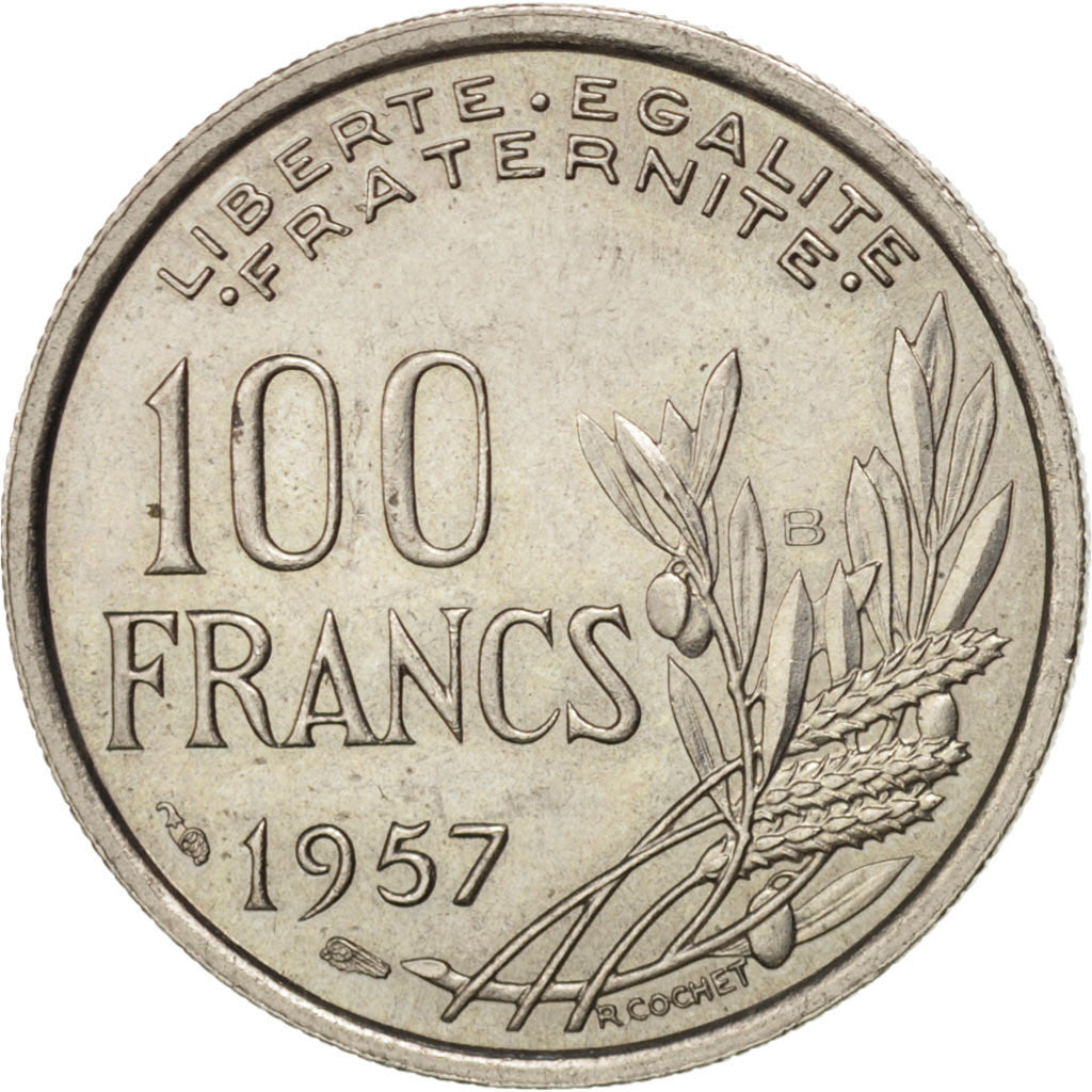 FRANCE, Cochet, 100 Francs, 1957, Beaumont - Le Roger, KM #919.2, AU(55-58),...