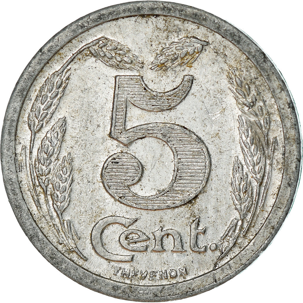 Moeda, França, Union Commerciale, Evreux, 5 Centimes, 1921, AU(55-58)