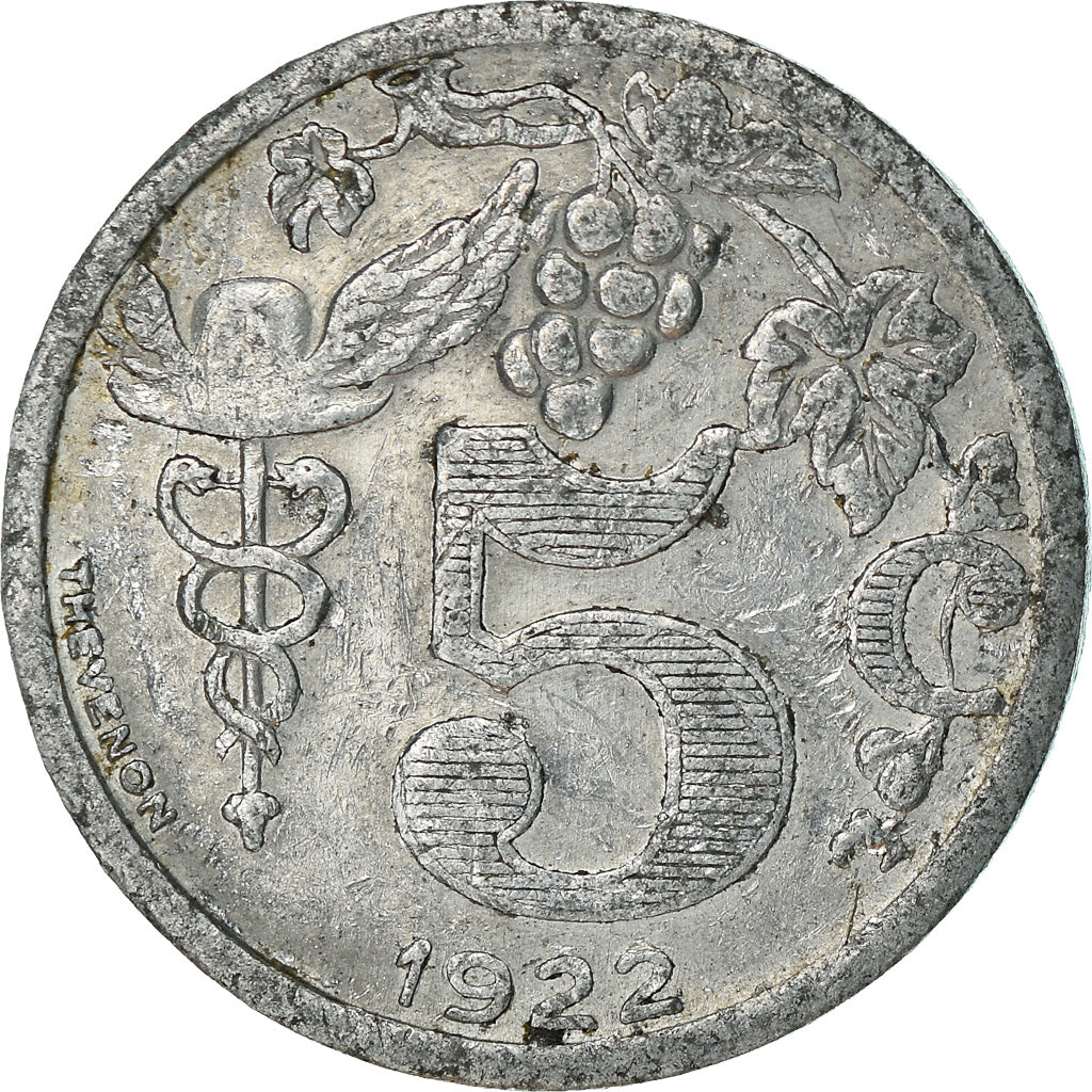 Monnaie, France, Union des Commerçants Détaillants, Epernay, 5 Centimes, 1922