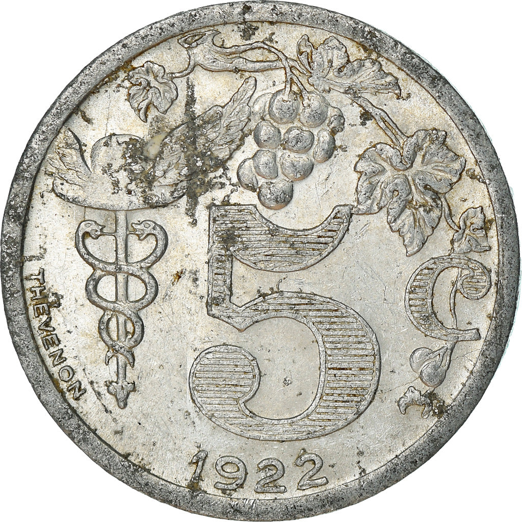 Coin, France, Union des Commerçants Détaillants, Epernay, 5 Centimes, 1922