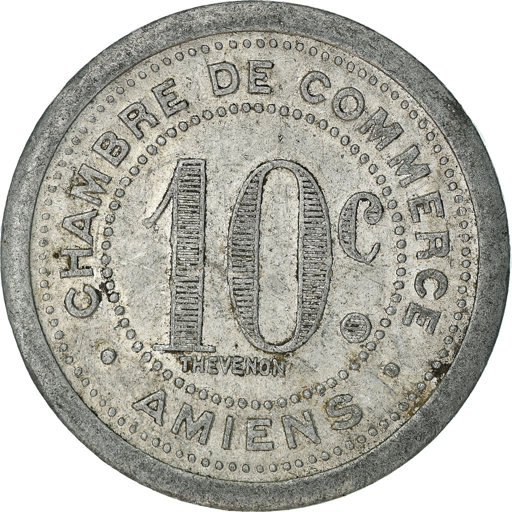 Monnaie, France, Chambre de Commerce, Amiens, 10 Centimes, 1921, TTB, Aluminium