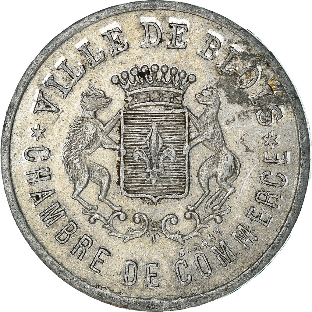 Moneta, Francia, Chambre de Commerce, Blois, 5 Centimes, 1918, BB, Alluminio
