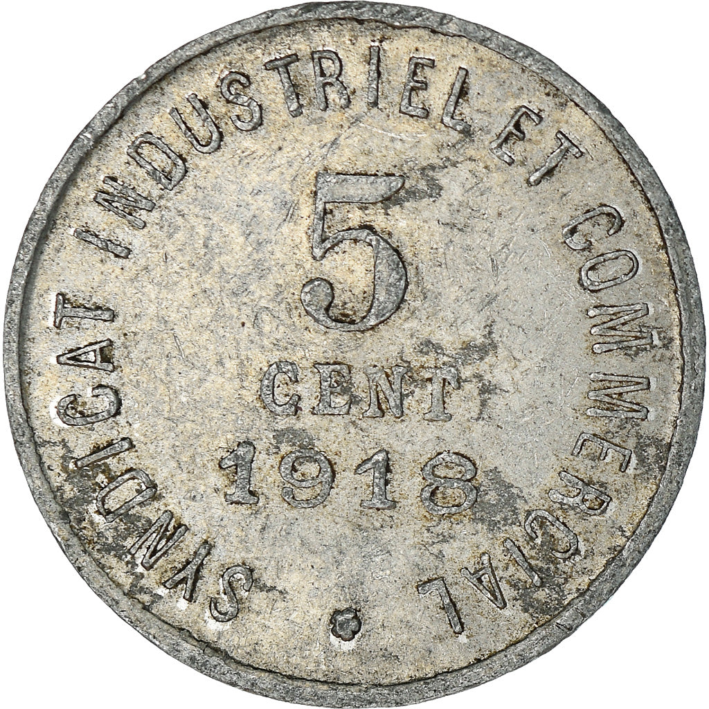 Moneta, Francia, Chambre de Commerce, Blois, 5 Centimes, 1918, BB, Alluminio