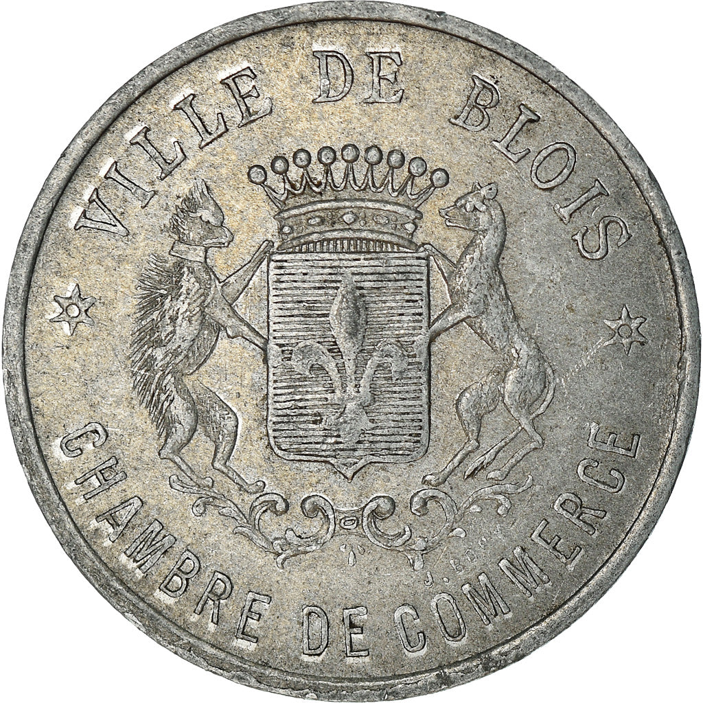 Moneta, Francia, Chambre de Commerce, Blois, 10 Centimes, 1918, MB+, Alluminio