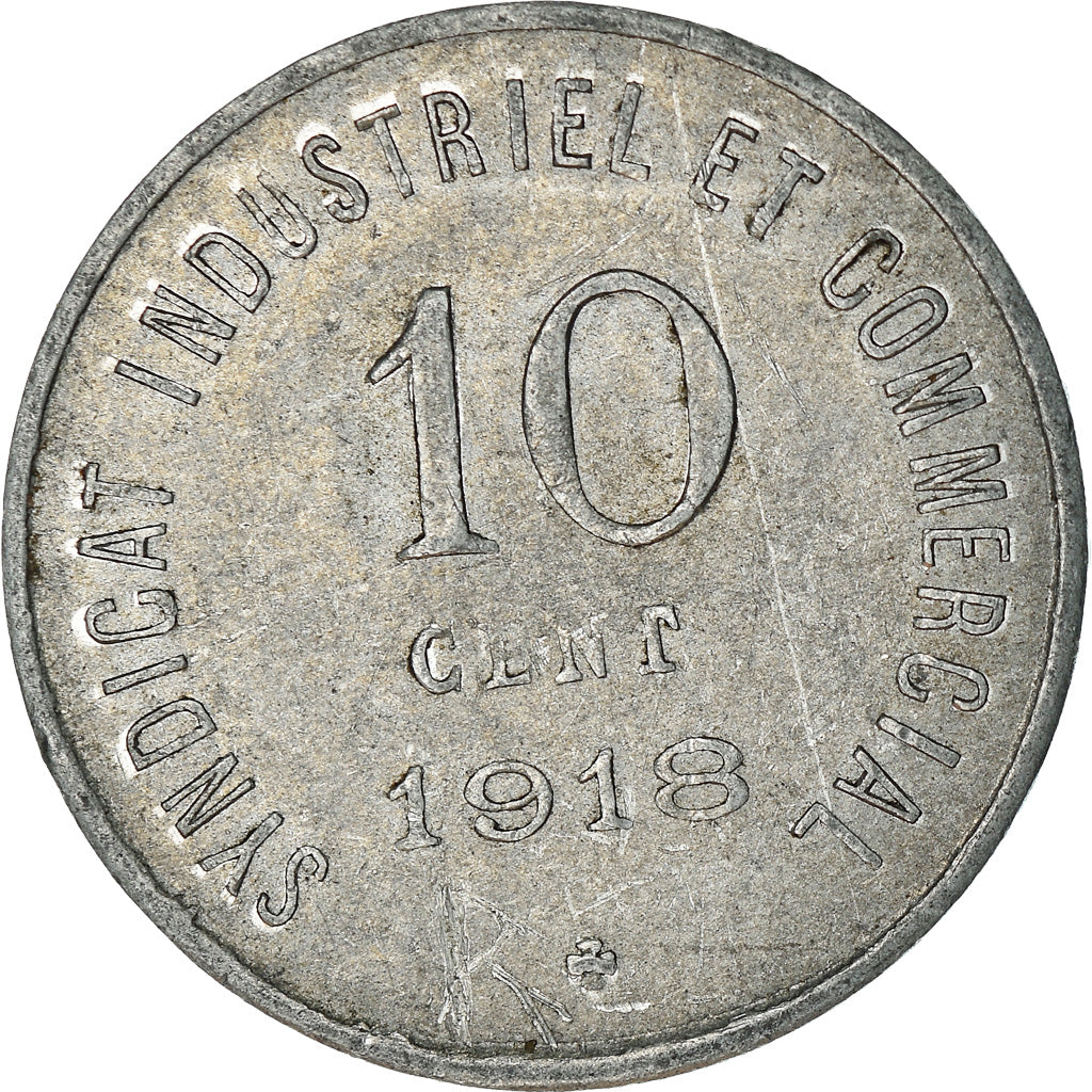 Moneta, Francia, Chambre de Commerce, Blois, 10 Centimes, 1918, MB+, Alluminio