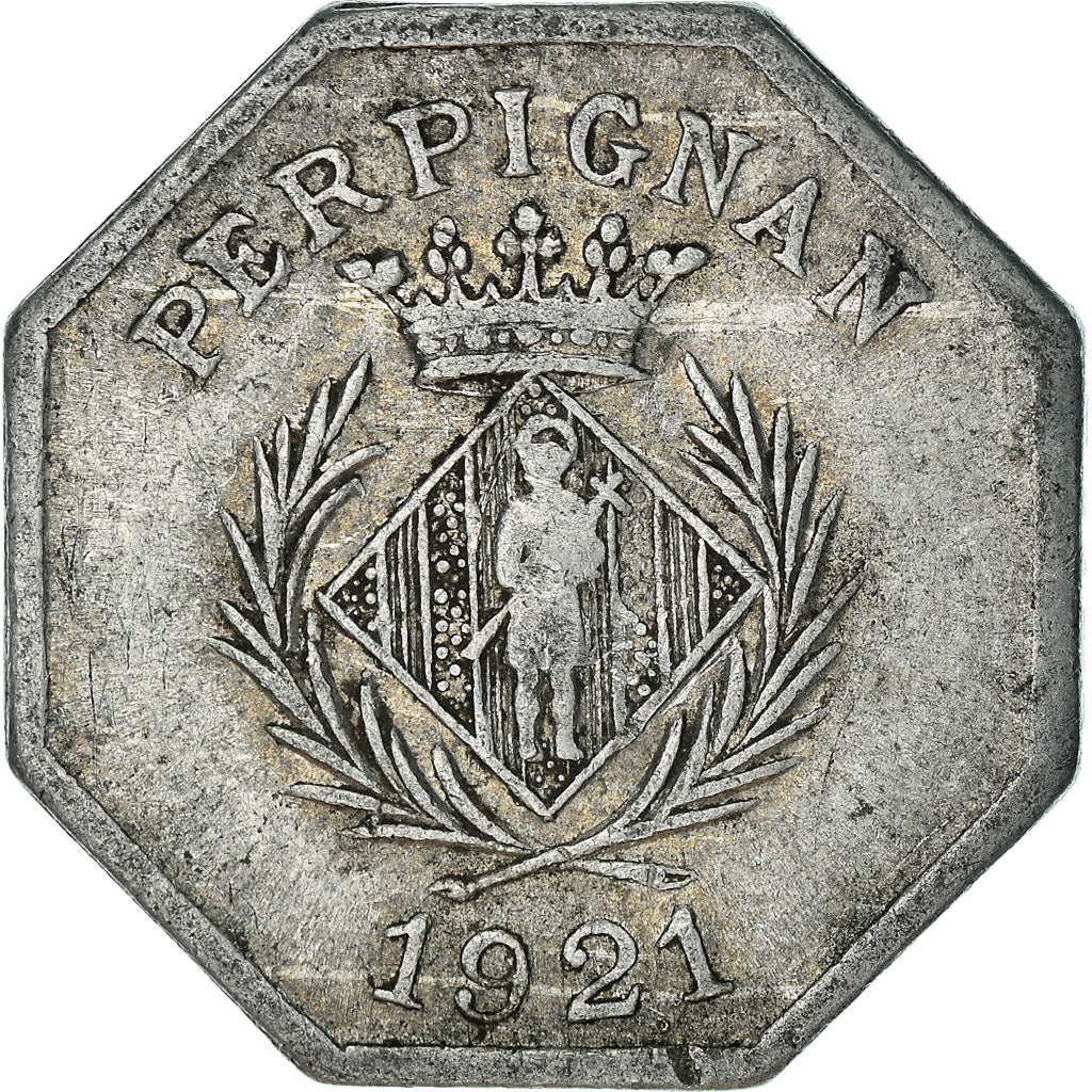 Moneta, Francia, Chambre Syndicale des Commerçants, Perpignan, 10 Centimes