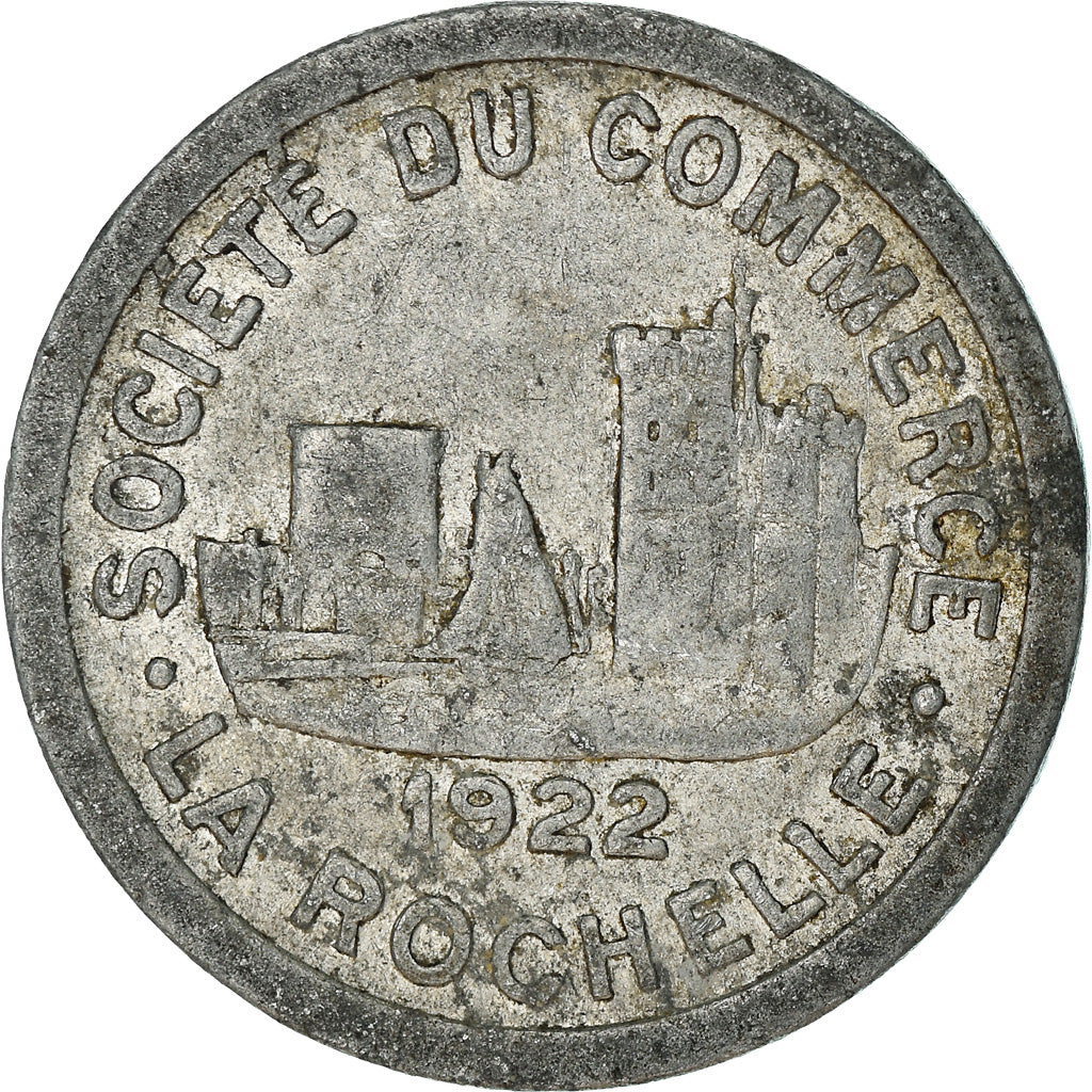 Moneda, Francia, 10 Centimes, 1922, BC, Aluminio, Elie:10.5