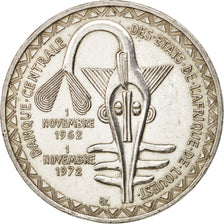 WEST AFRICAN STATES, 500 Francs, 1972, KM #7, AU(55-58), Silver, 37, 25.05