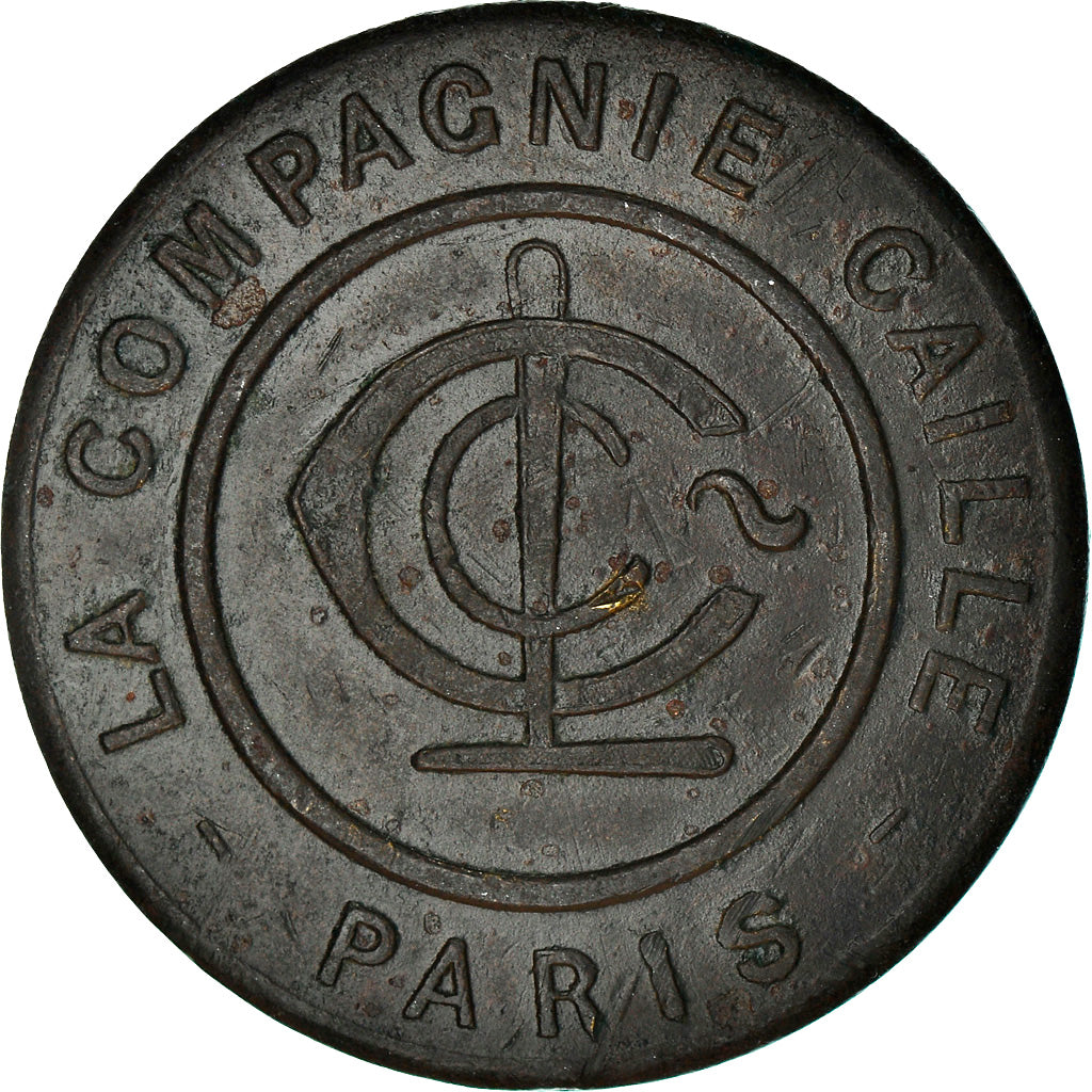 Münze, Frankreich, La Compagnie CAILLE, Paris, 10 Centimes, SS, Messing