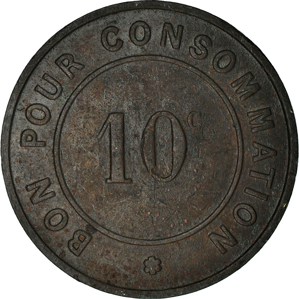 Münze, Frankreich, La Compagnie CAILLE, Paris, 10 Centimes, SS, Messing