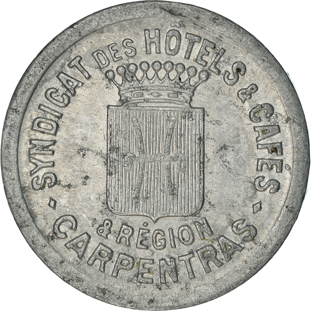 Coin, France, Syndicats des Hôtels et Cafés, Carpentras, 10 Centimes