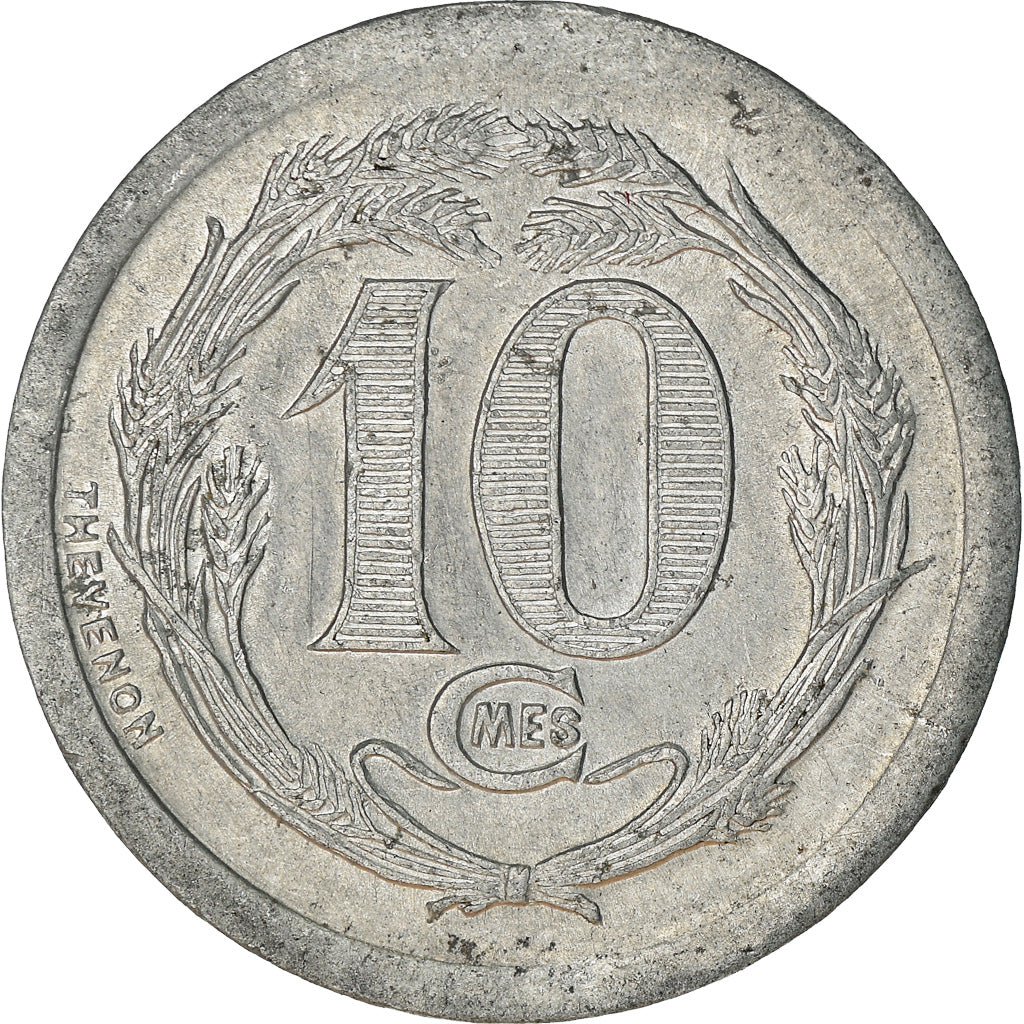 Coin, France, Syndicats des Hôtels et Cafés, Carpentras, 10 Centimes