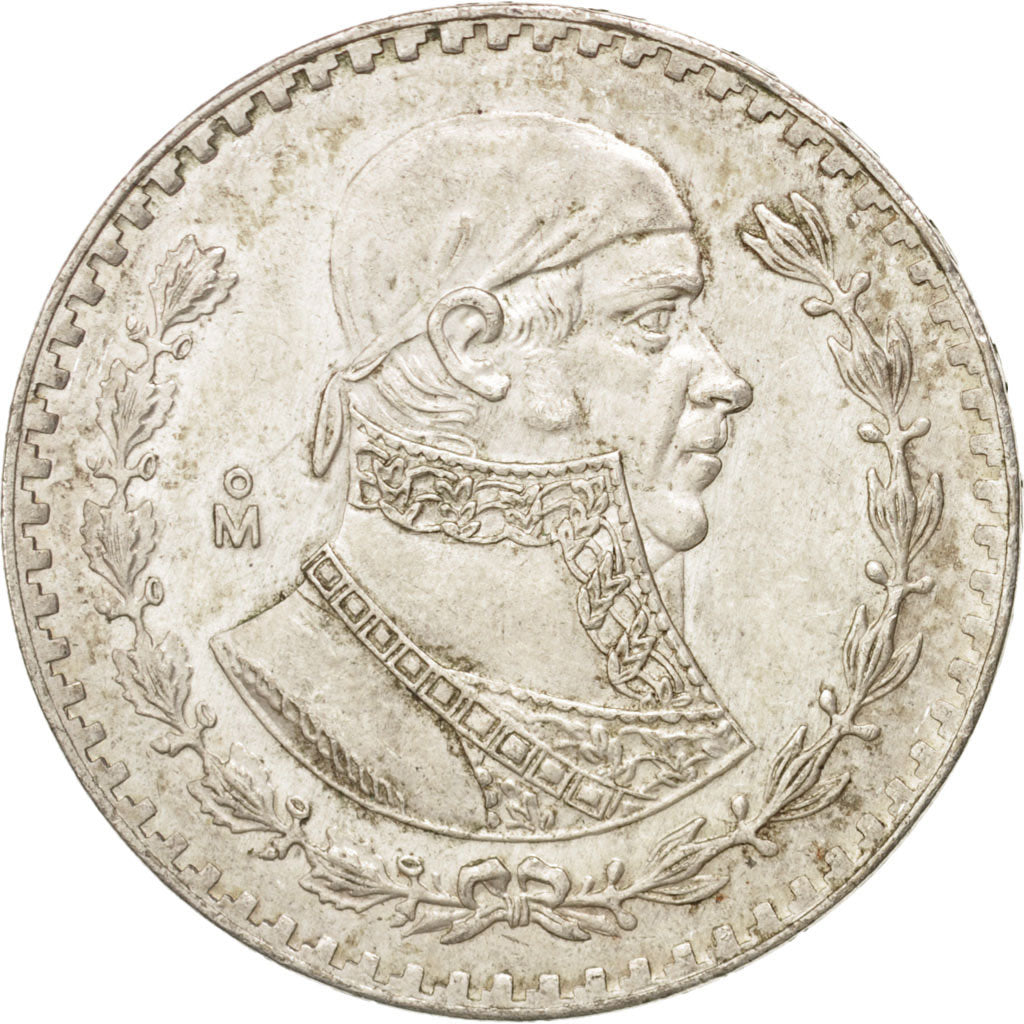 MEXICO, Peso, 1966, Mexico City, KM #459, AU(55-58), Silver, 34.5, 16.00