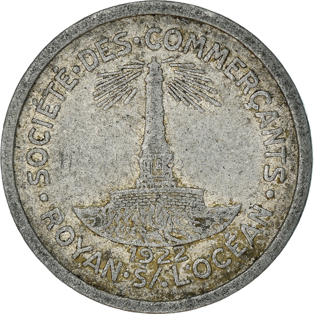 Münze, Frankreich, Société des Commerçants, Royan, 10 Centimes, 1922, S+