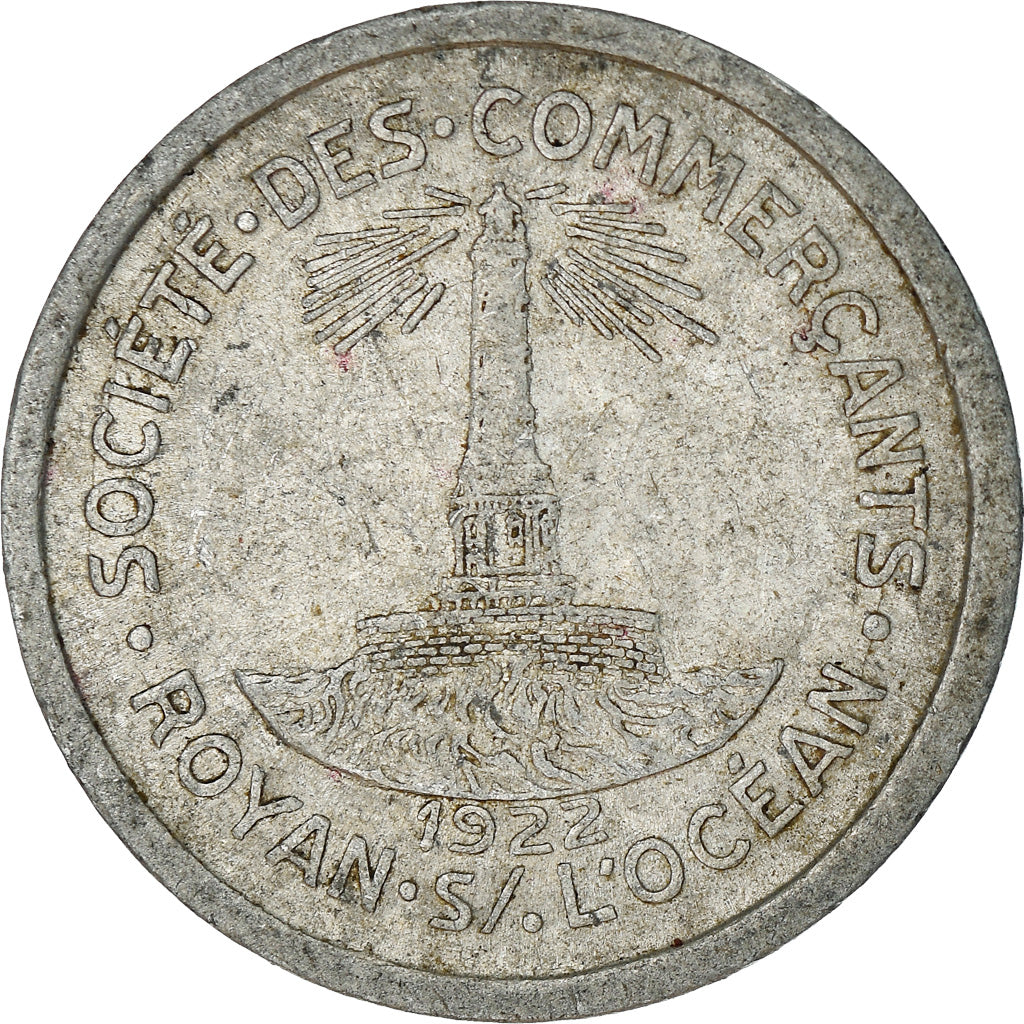 Moneta, Francja, Société des Commerçants, Royan, 10 Centimes, 1922