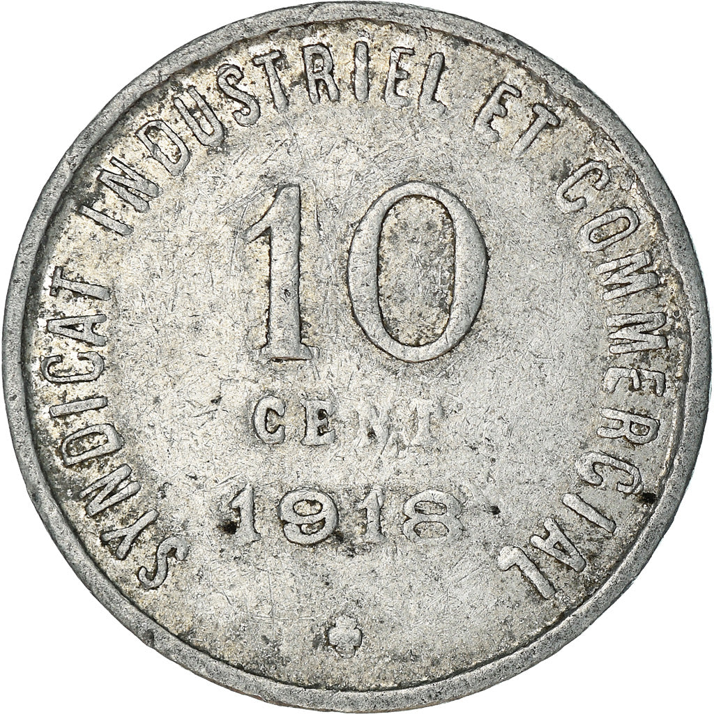 Coin, France, Chambre de Commerce, Blois, 10 Centimes, 1918, EF(40-45)