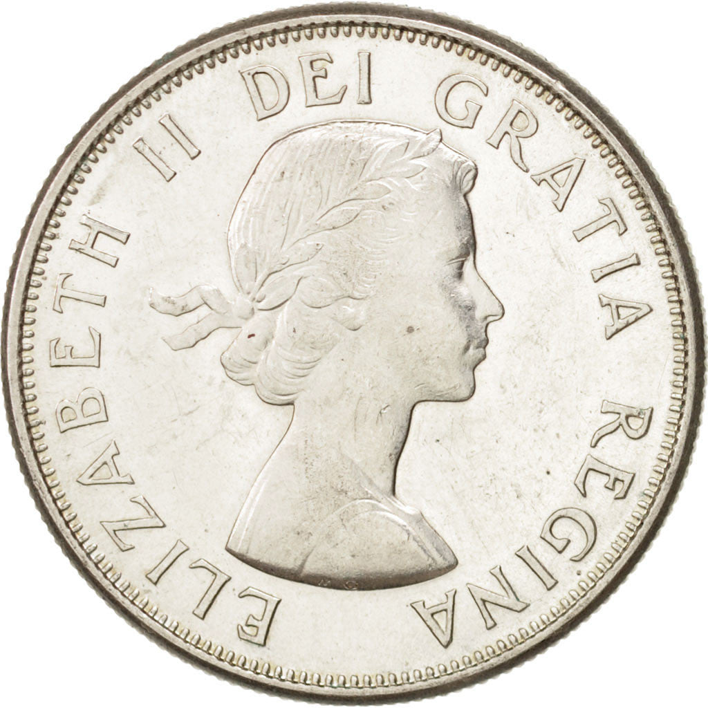CANADA, 50 Cents, 1963, Royal Canadian Mint, KM #56, MS(63), Silver, 29.7, 11.67