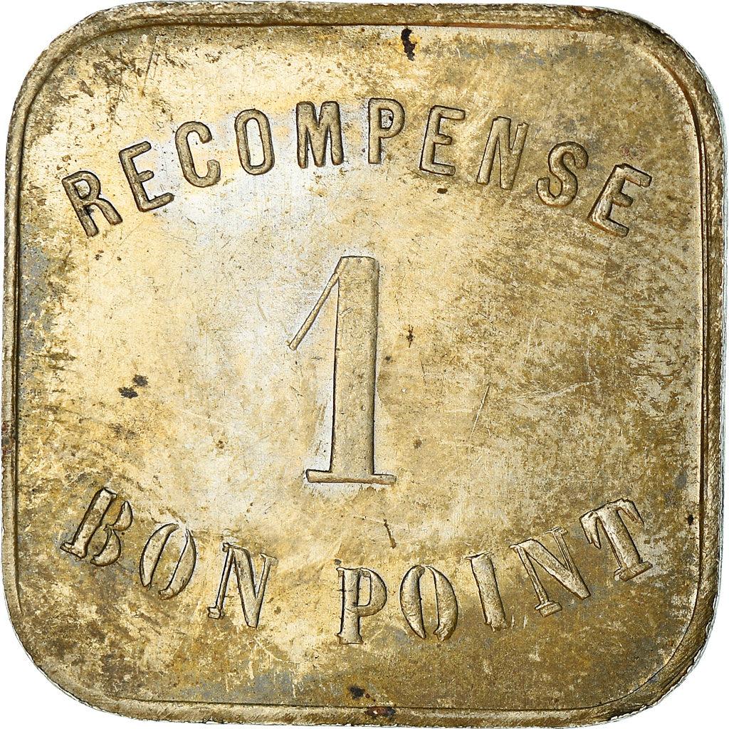 Coin, France, Récompense, Paris, 1 Bon point, EF(40-45), Maillechort, Elie:--