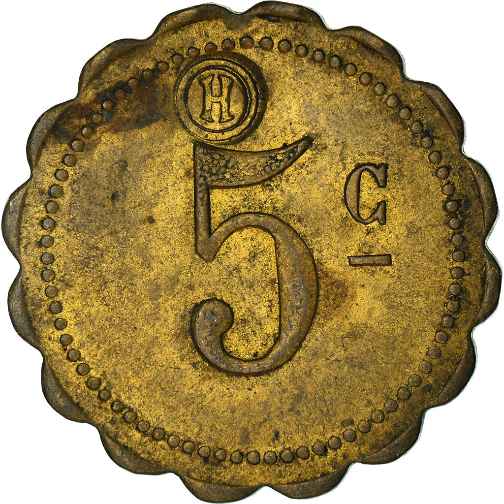 Moeda, França, Cie Générale Française de Tramways, Le Havre, 5 Centimes