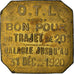 Coin, France, Omnibus Tramways de Lyon, Lyon, 20 Centimes, 1920, AU(50-53)