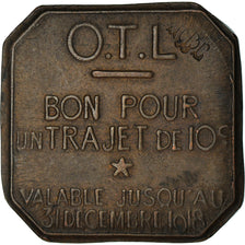 Moneta, Francja, Omnibus Tramways de Lyon, 10 Centimes, 1918, AU(50-53)