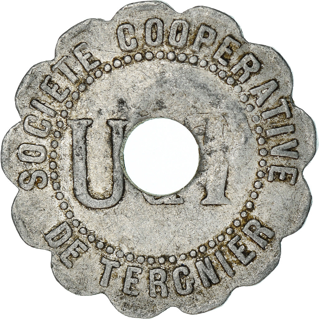 Monnaie, France, Soc. Coop. de Tergnier, Union des Travailleurs, Tergnier, 1 kg
