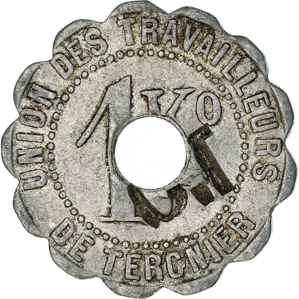 Monnaie, France, Soc. Coop. de Tergnier, Union des Travailleurs, Tergnier, 1 kg