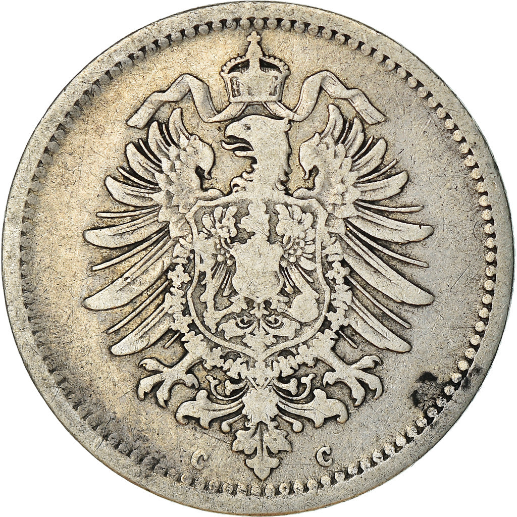 Moeda, ALEMANHA - IMPÉRIO, Wilhelm I, 50 Pfennig, 1875, Frankfurt, EF(40-45)