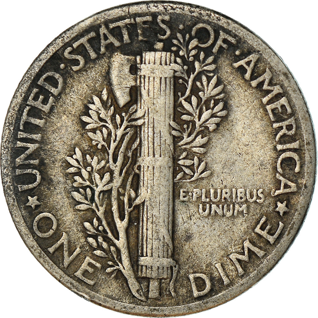 Munten, Verenigde Staten, Mercury Dime, Dime, 1939, Philadelphia, FR+, Zilver