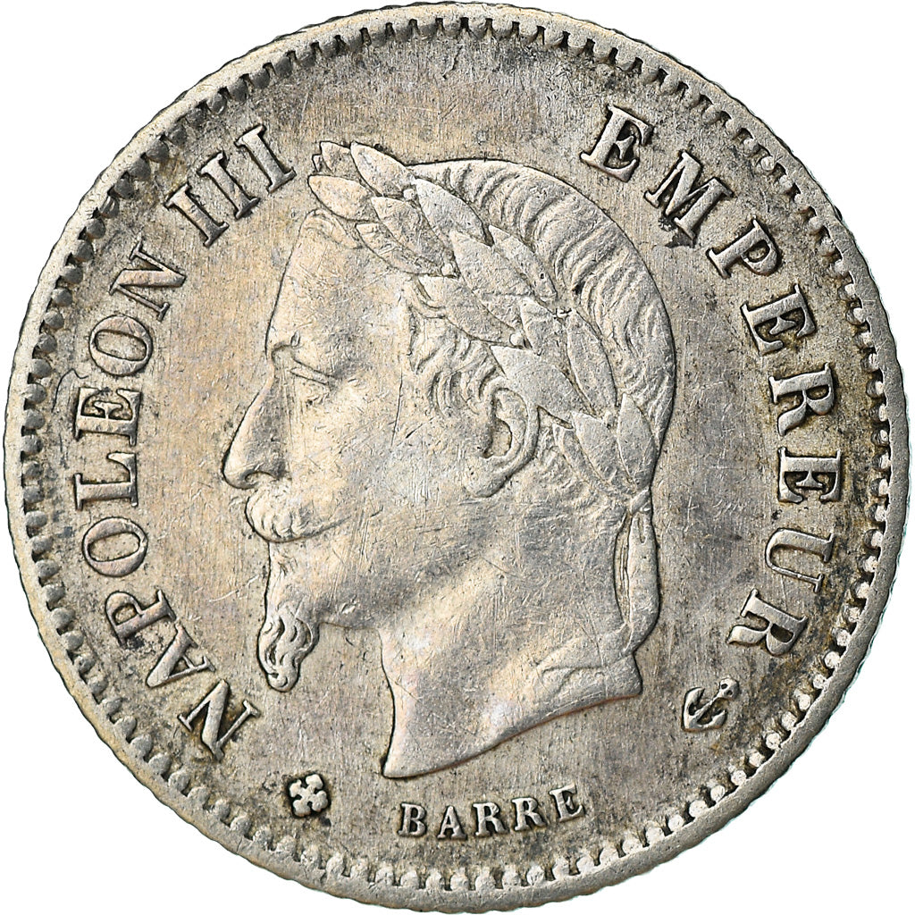 Moneta, Francia, Napoleon III, Napoléon III, 20 Centimes, 1867, Strasbourg
