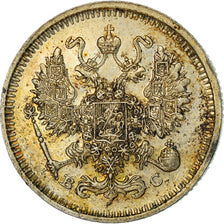 Moneta, Russia, Nicholas II, 10 Kopeks, 1915, SPL-, Argento, KM:20a.3