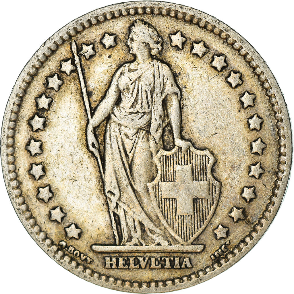 Coin, Switzerland, Franc, 1914, Bern, EF(40-45), Silver, KM:24