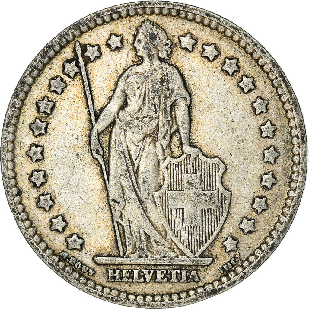 Moeda, Suíça, Franc, 1931, EF(40-45), Prata, KM:24