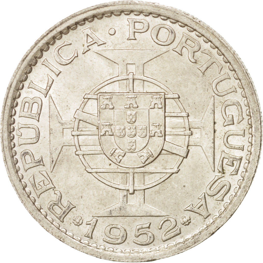 Macao, 5 Patacas, 1952, SPL, Argento, KM:5