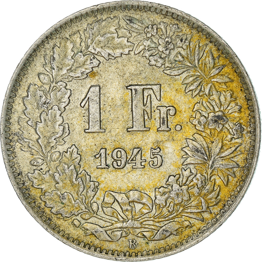 Moneta, Svizzera, Franc, 1945, MB+, Argento, KM:24