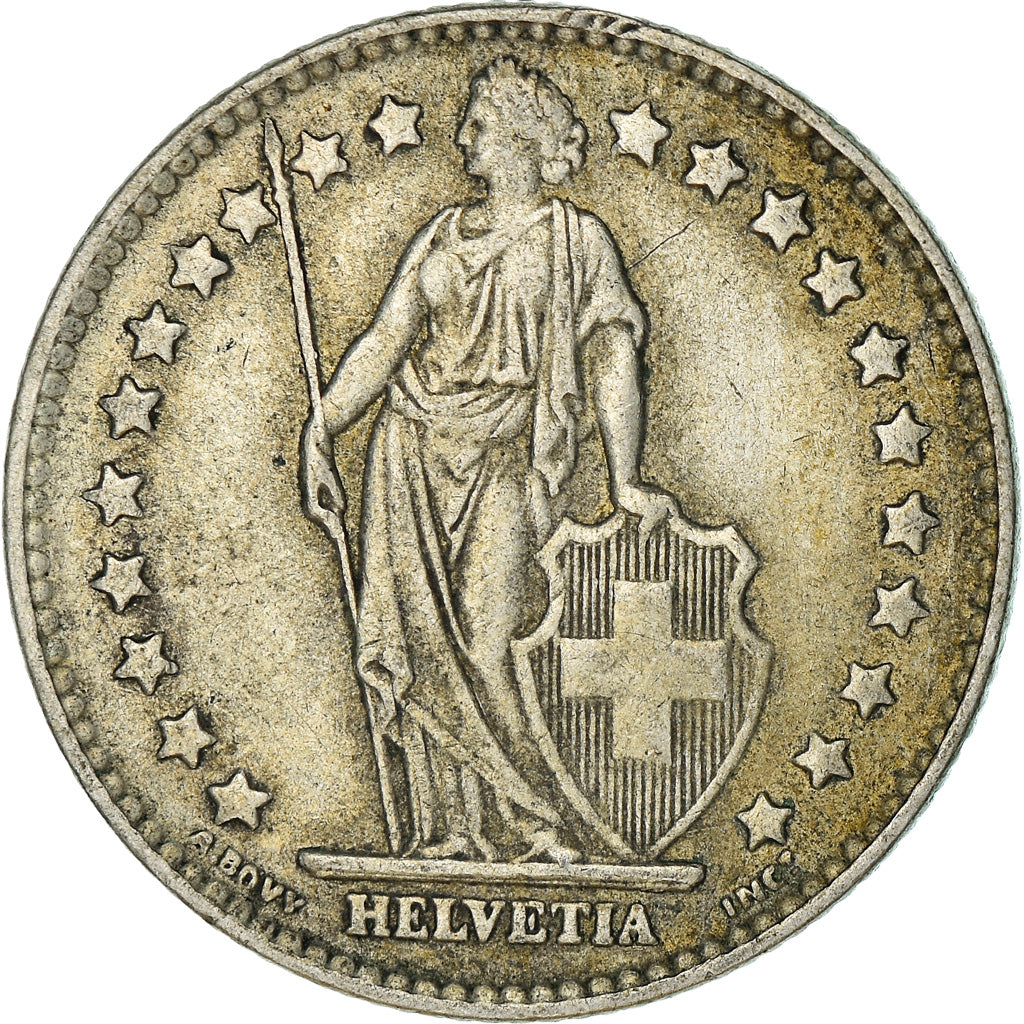Coin, Switzerland, Franc, 1961, Bern, EF(40-45), Silver, KM:24