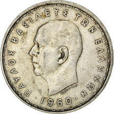 Coin, Greece, 20 Drachmai, 1960, EF(40-45), Silver, KM:73