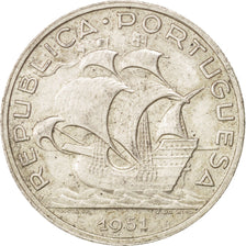 PORTUGAL, 5 Escudos, 1951, KM #581, AU(55-58), Silver, 28.4, 7.03