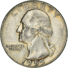 Moneda, Estados Unidos, Washington Quarter, Quarter, 1955, U.S. Mint