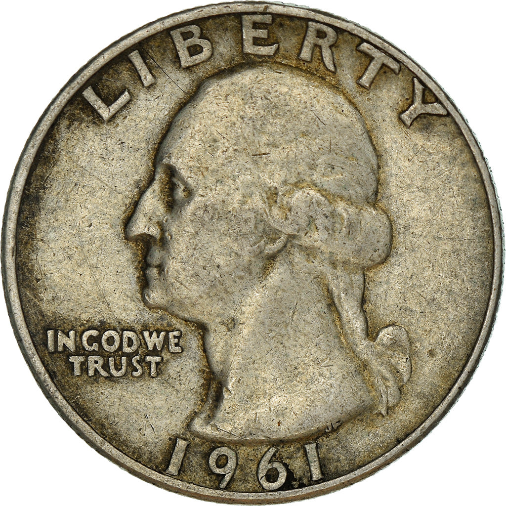 Coin, United States, Washington Quarter, Quarter, 1961, U.S. Mint, Denver