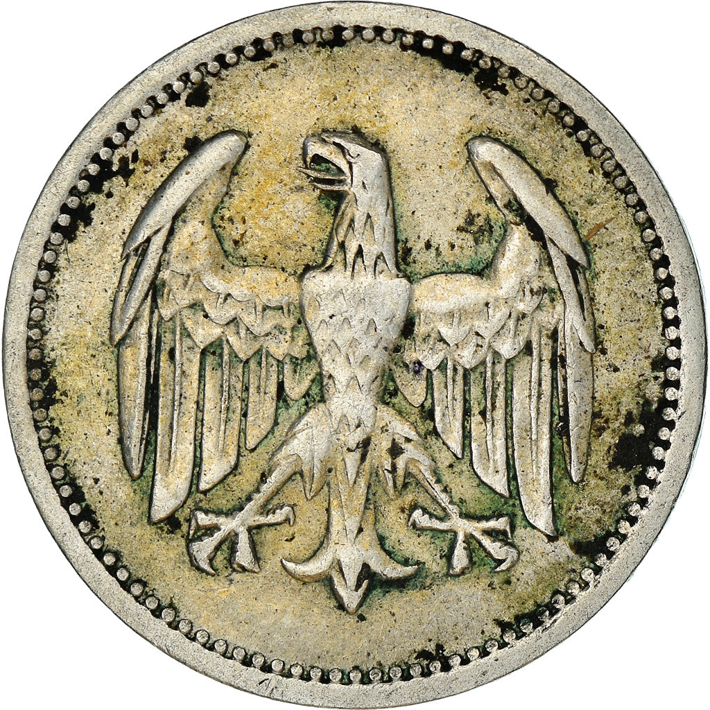 Coin, GERMANY, WEIMAR REPUBLIC, Mark, 1924, Berlin, VF(30-35), Silver, KM:42