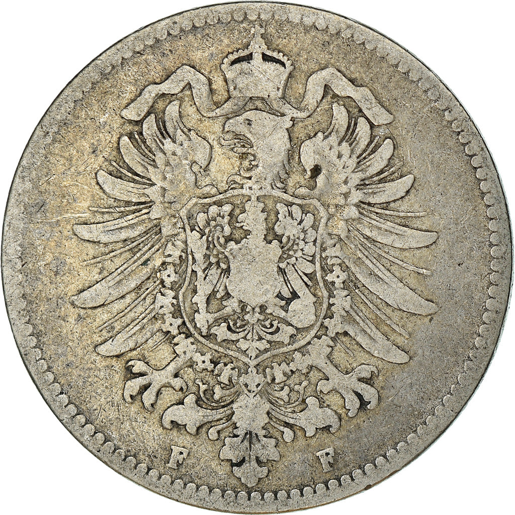 Coin, GERMANY - EMPIRE, Wilhelm I, Mark, 1874, Stuttgart, VF(20-25), Silver