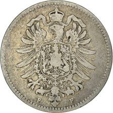 Coin, GERMANY - EMPIRE, Wilhelm I, Mark, 1874, Stuttgart, VF(20-25), Silver