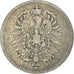 Coin, GERMANY - EMPIRE, Wilhelm I, Mark, 1874, Stuttgart, VF(20-25), Silver