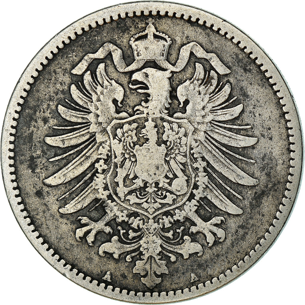 Coin, GERMANY - EMPIRE, Wilhelm I, Mark, 1875, Berlin, VF(20-25), Silver, KM:7