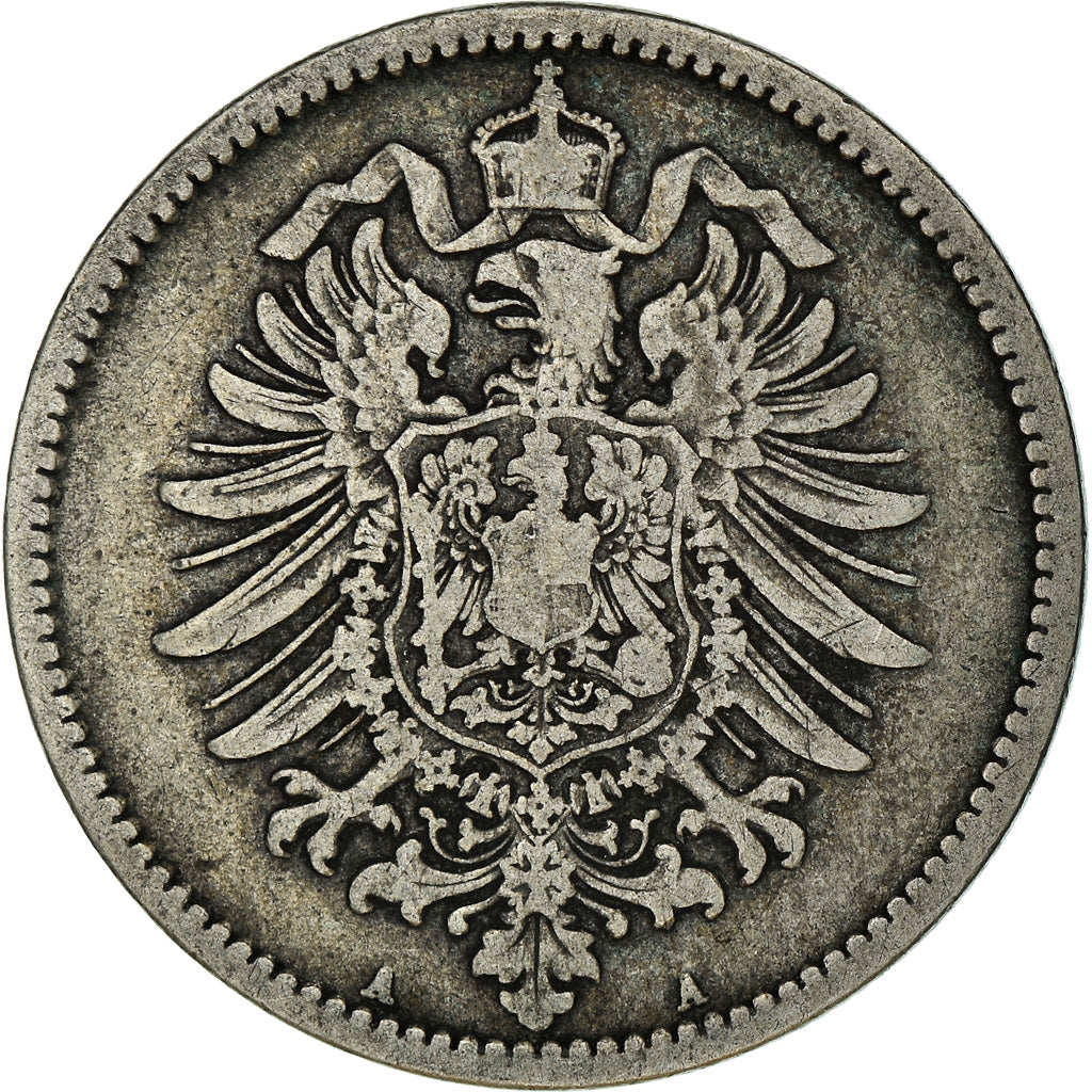 Coin, GERMANY - EMPIRE, Wilhelm I, Mark, 1875, Berlin, VF(20-25), Silver, KM:7