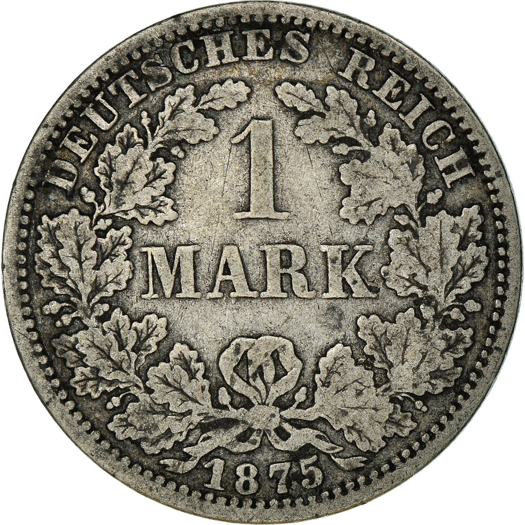 Coin, GERMANY - EMPIRE, Wilhelm I, Mark, 1875, Berlin, VF(20-25), Silver, KM:7