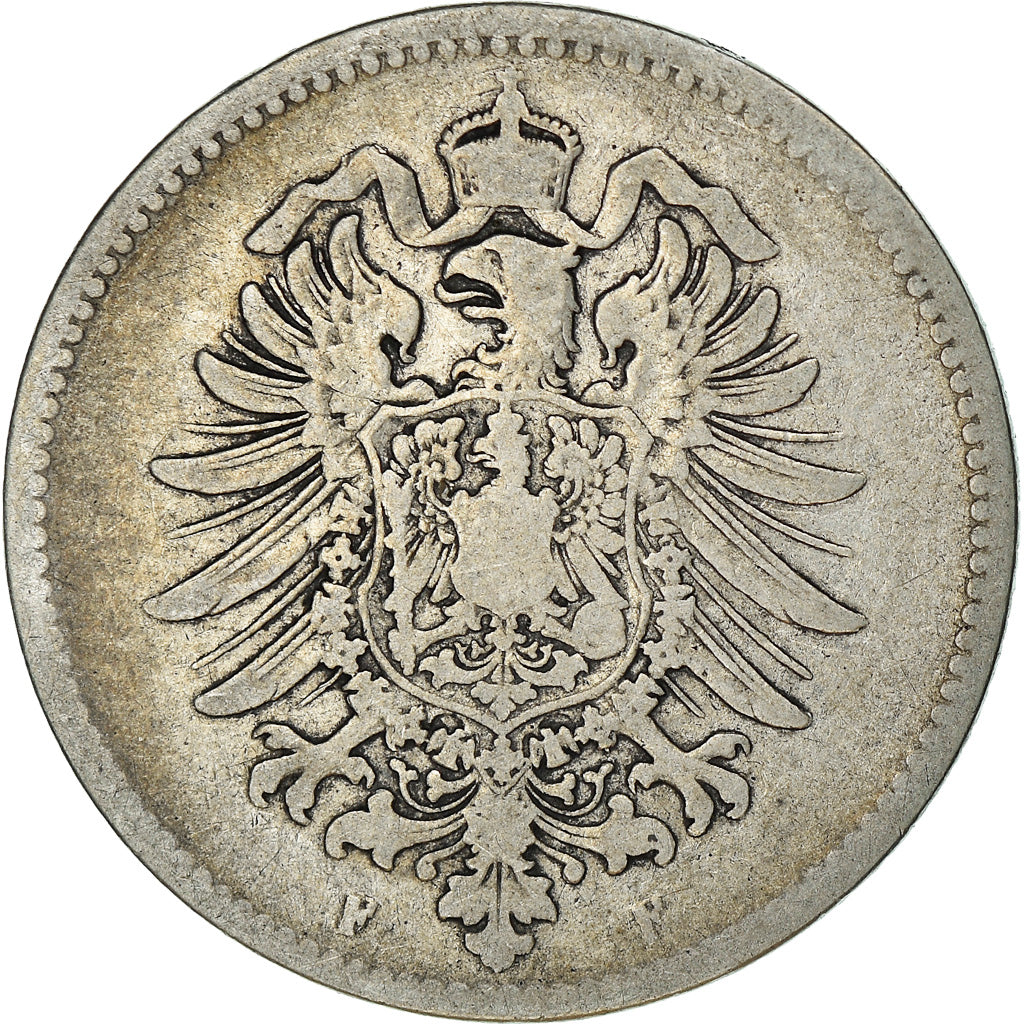 Moeda, ALEMANHA - IMPÉRIO, Wilhelm I, Mark, 1875, Stuttgart, VF(30-35), Prata